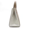 Prada  Galleria handbag  in beige and white leather saffiano - Detail D6 thumbnail