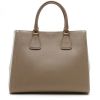 Prada  Galleria handbag  in beige and white leather saffiano - Detail D8 thumbnail