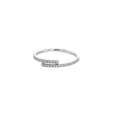 Sortija Messika Gatsby de oro blanco y diamantes