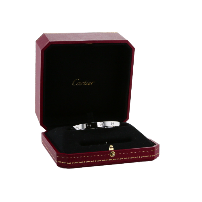Bracelet Cartier Love en or blanc, taille 17 - Detail D2