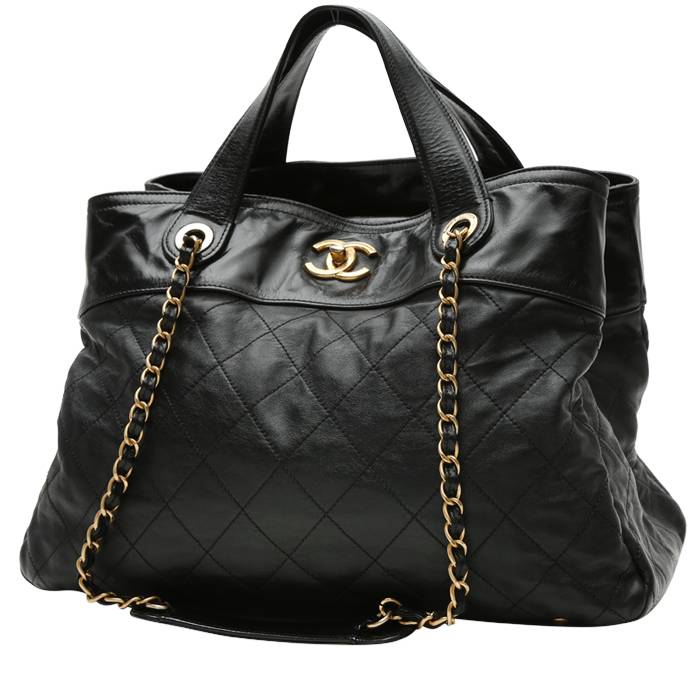 Steve Madden condo quilted large tote with quilted tote in black