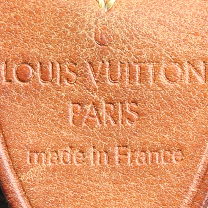 Louis Vuitton  Speedy 30 handbag  in brown monogram canvas  and natural leather - Detail D3
