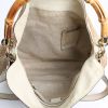 Gucci  Bamboo handbag  raphia  and beige leather - Detail D2 thumbnail