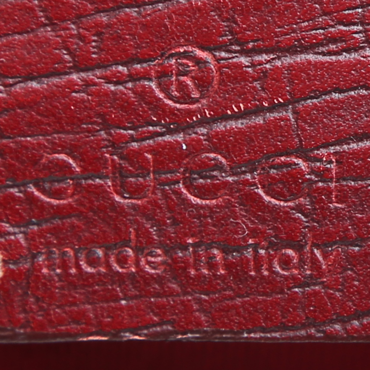 Sac à main Gucci  Jackie en toile siglée rouge et cuir rouge - Detail D3