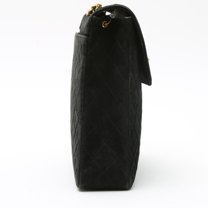 Chanel Vintage shoulder bag in black suede - Detail D6