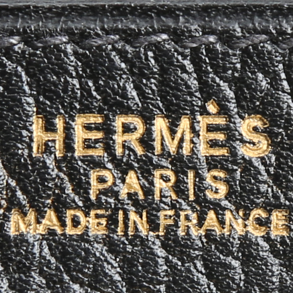 Hermès  Kelly 32 cm handbag  in black Fjord leather - Detail D4