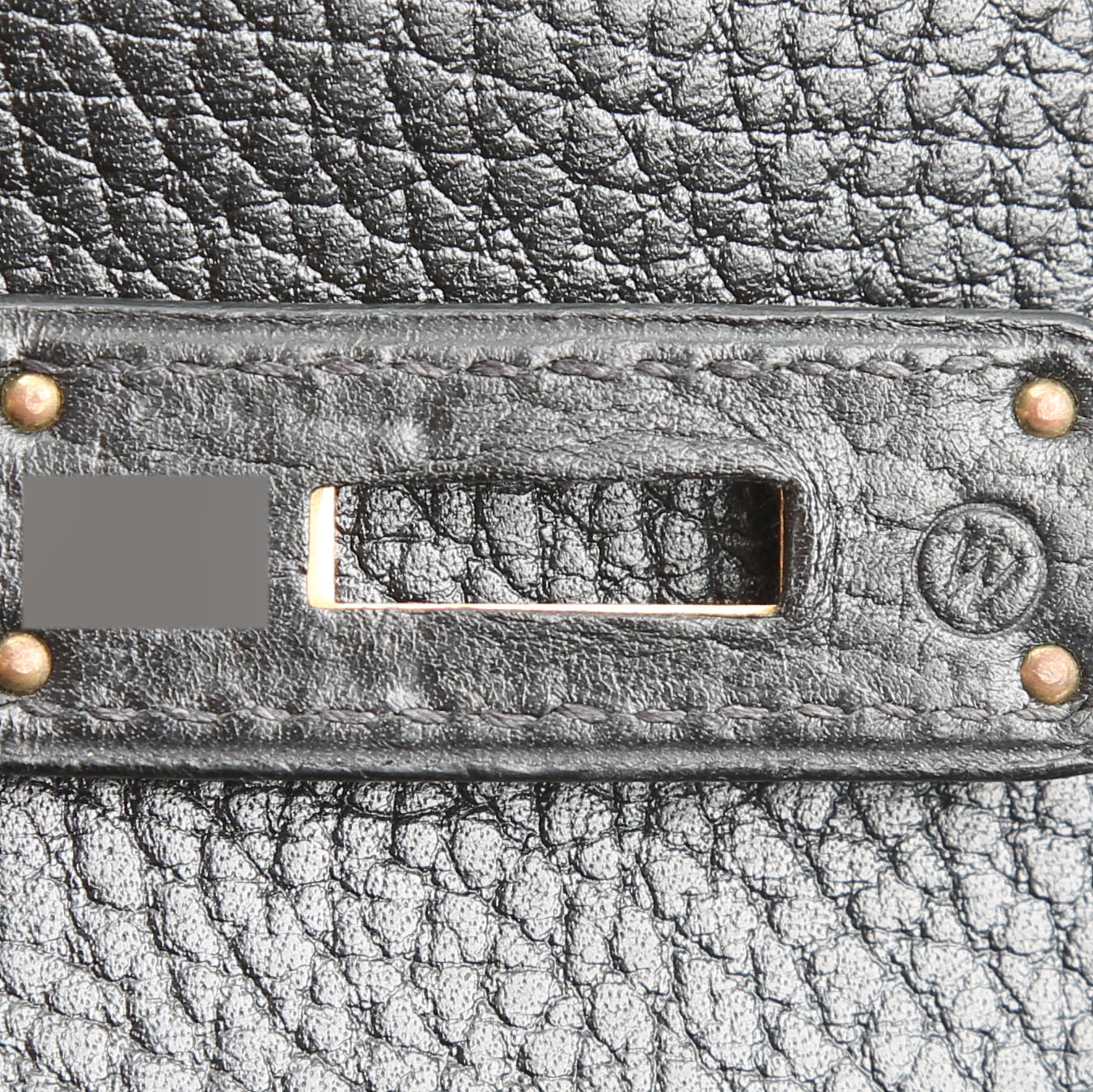 Sac à main Hermès  Kelly 32 cm en cuir Fjord noir - Detail D5