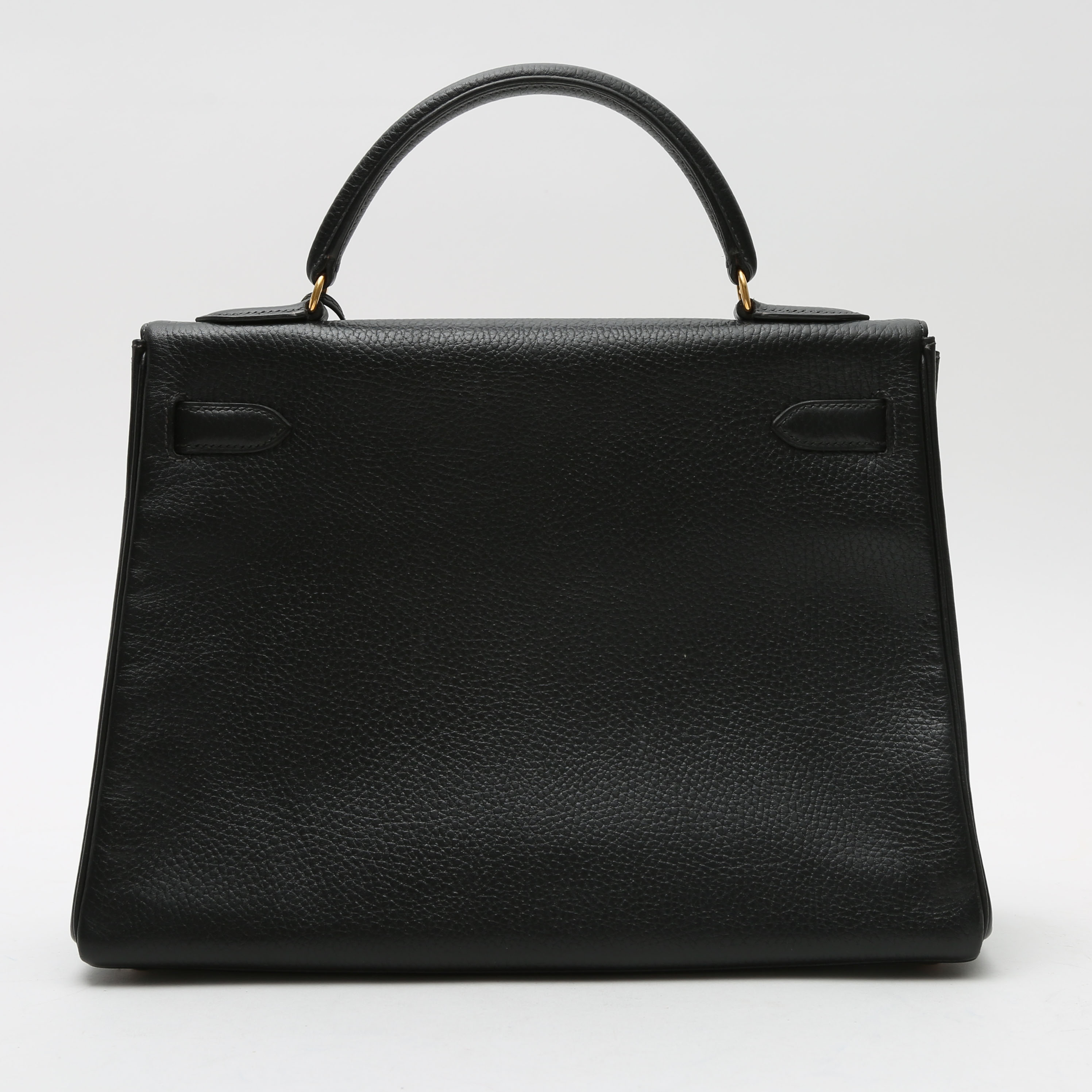Sac à main Hermès  Kelly 32 cm en cuir Fjord noir - Detail D9