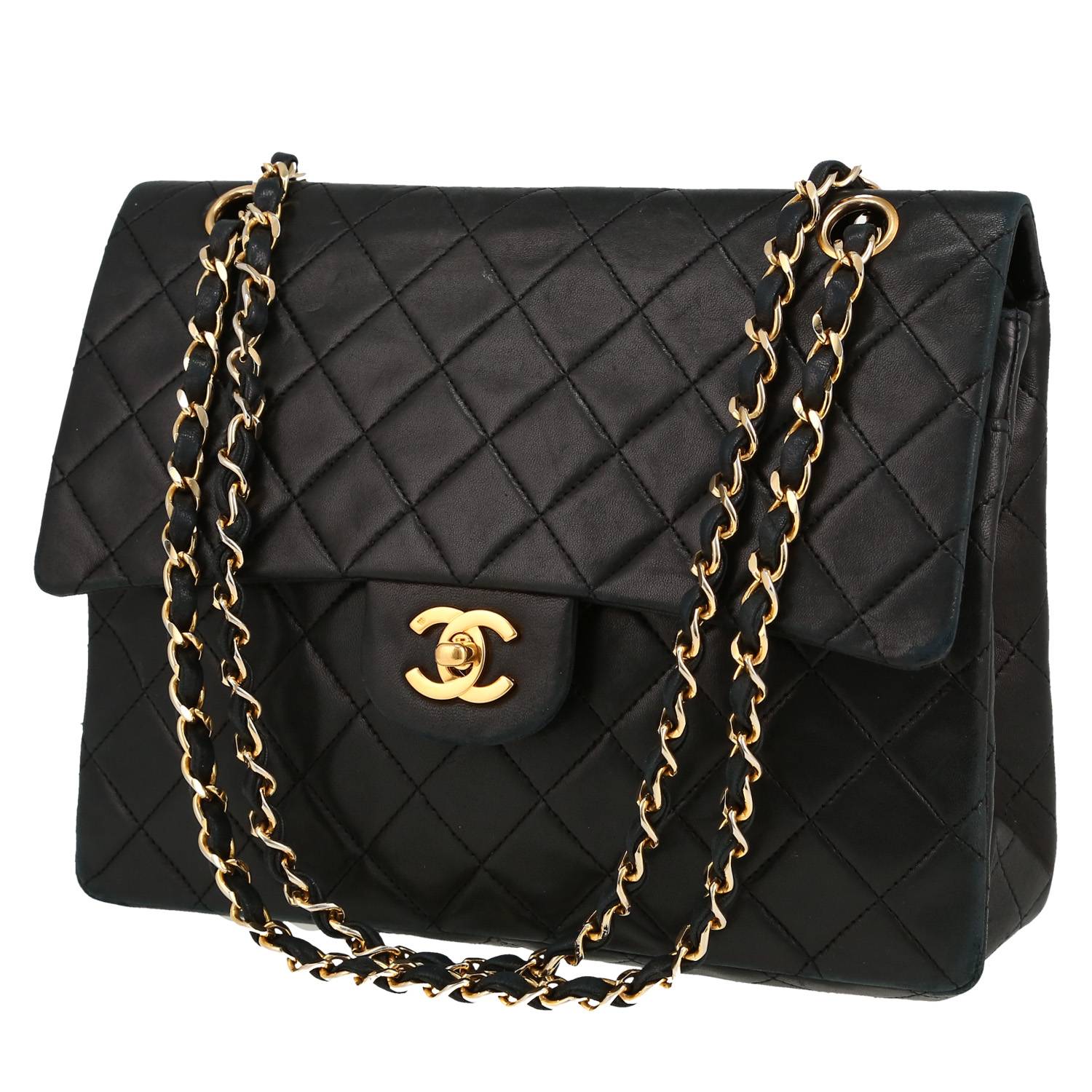 Chanel Timeless handbag in black quilted leather