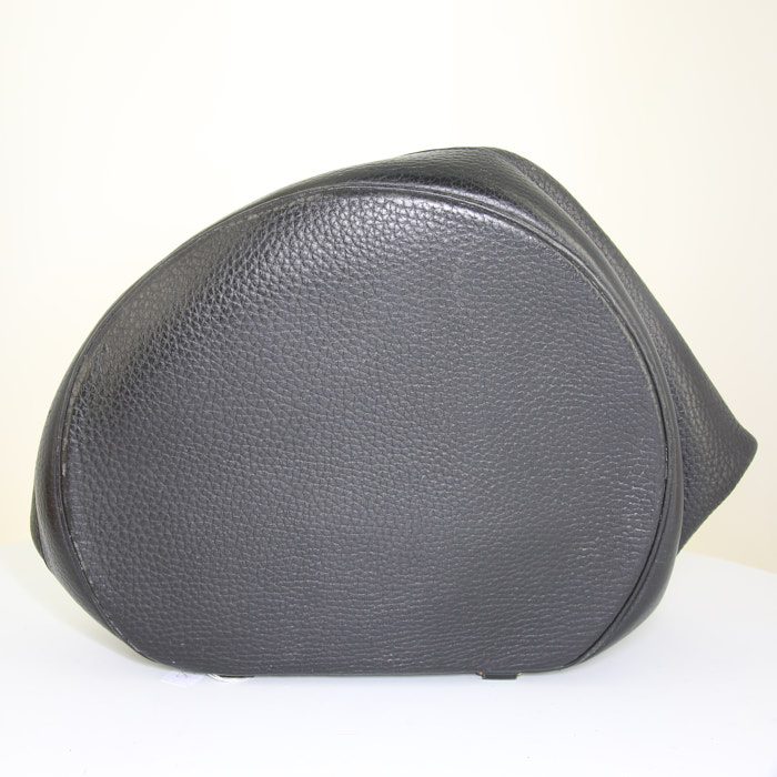 Hermès Matelot travel bag in black Fjord leather - Detail D4