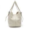 Bottega Veneta   handbag  in white braided leather - Detail D5 thumbnail