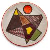 Bruno Gambone, Decorative plate with abstract decor, in glazed stoneware, signed, from the 1970's - 00pp thumbnail
