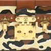 Louis Vuitton  Petite Malle shoulder bag  in beige, brown and black leather  and brown leather - Detail D1 thumbnail