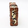 Borsa a tracolla Louis Vuitton  Petite Malle in pelle beige marrone e nera e pelle marrone - Detail D6 thumbnail