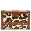 Bolso bandolera Louis Vuitton  Petite Malle en lona estampada leoparda y cuero marrón - Detail D7 thumbnail