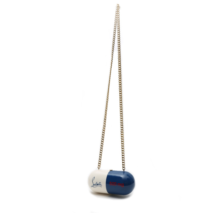 Christian Louboutin Edition limitée clutch in blue and white bicolor plexiglas - Detail D2