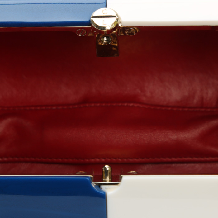 Minaudière Christian Louboutin  Edition limitée en plexiglas bicolore bleu et blanc - Detail D3