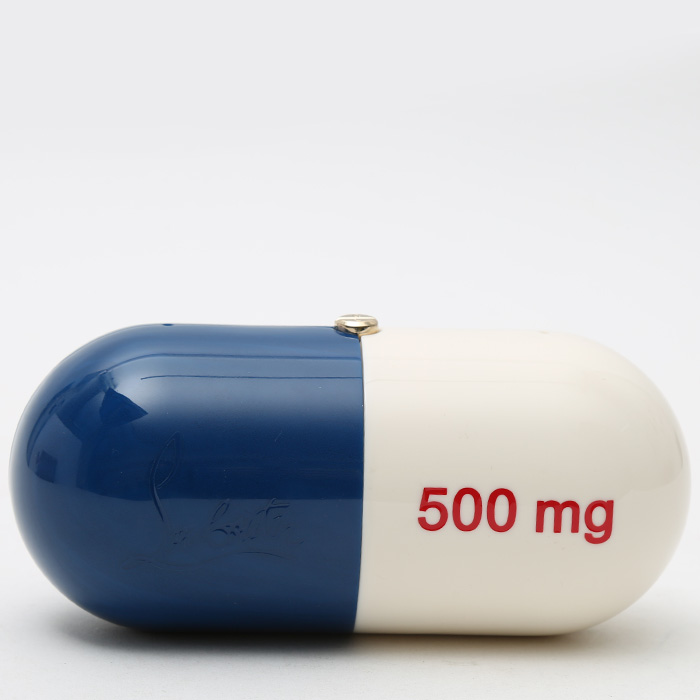 Borsettina da sera Christian Louboutin  Edition limitée in plexiglas bicolore blu e bianco - Detail D8