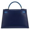 Sac à main Hermès  Kelly 32 cm en cuir box tricolore Bleu Saphir Bleu France et rouge - Detail D7 thumbnail