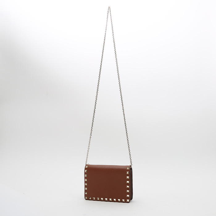 Borsa a tracolla Valentino Garavani  Rockstud in pelle gold - Detail D2