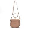 Chloé  Nile shoulder bag  in beige leather  and beige suede - Detail D2 thumbnail