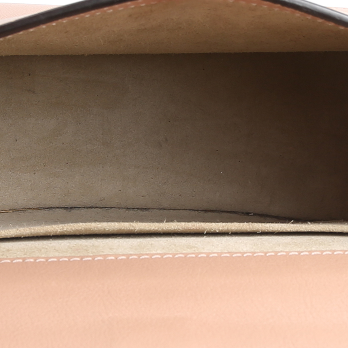 Sac bandoulière Chloé Nile en cuir beige et daim beige - Detail D3