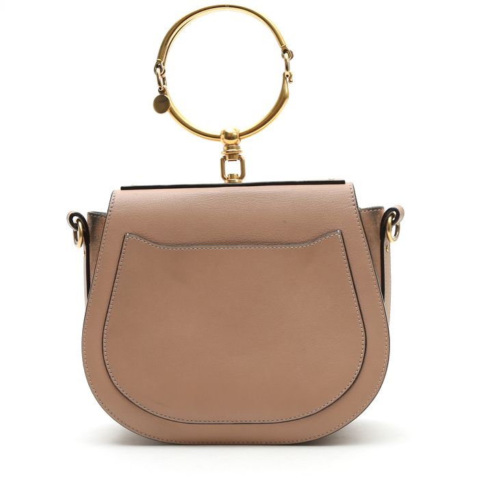 Bolso bandolera Chloé  Nile en cuero beige y ante beige - Detail D8