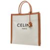 Sac cabas Celine  Vertical en toile beige et cuir marron - 00pp thumbnail