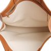 Shopping bag Celine  Vertical in tela beige e pelle marrone - Detail D2 thumbnail