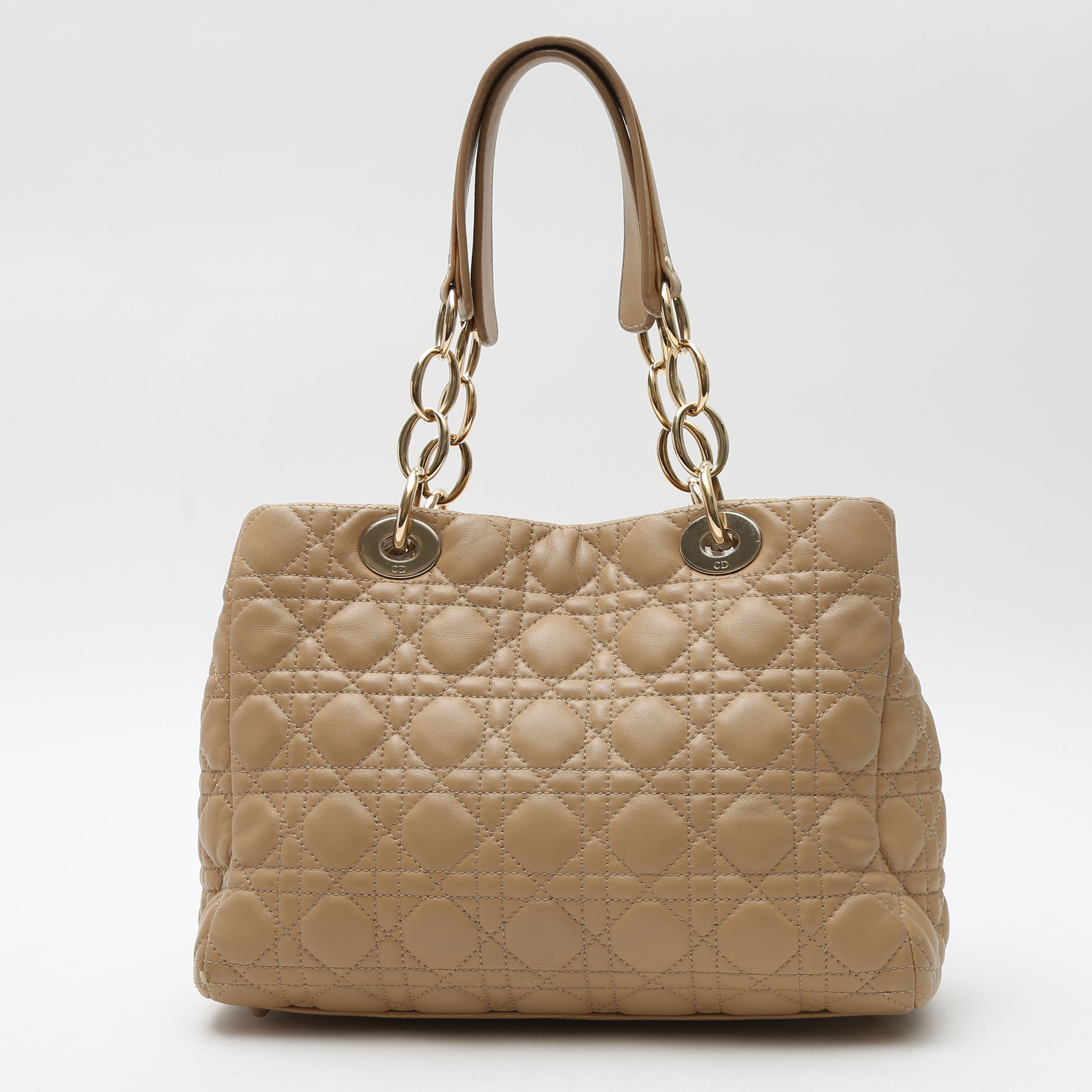 Shopping bag Dior  Dior Soft in pelle trapuntata beige - Detail D7