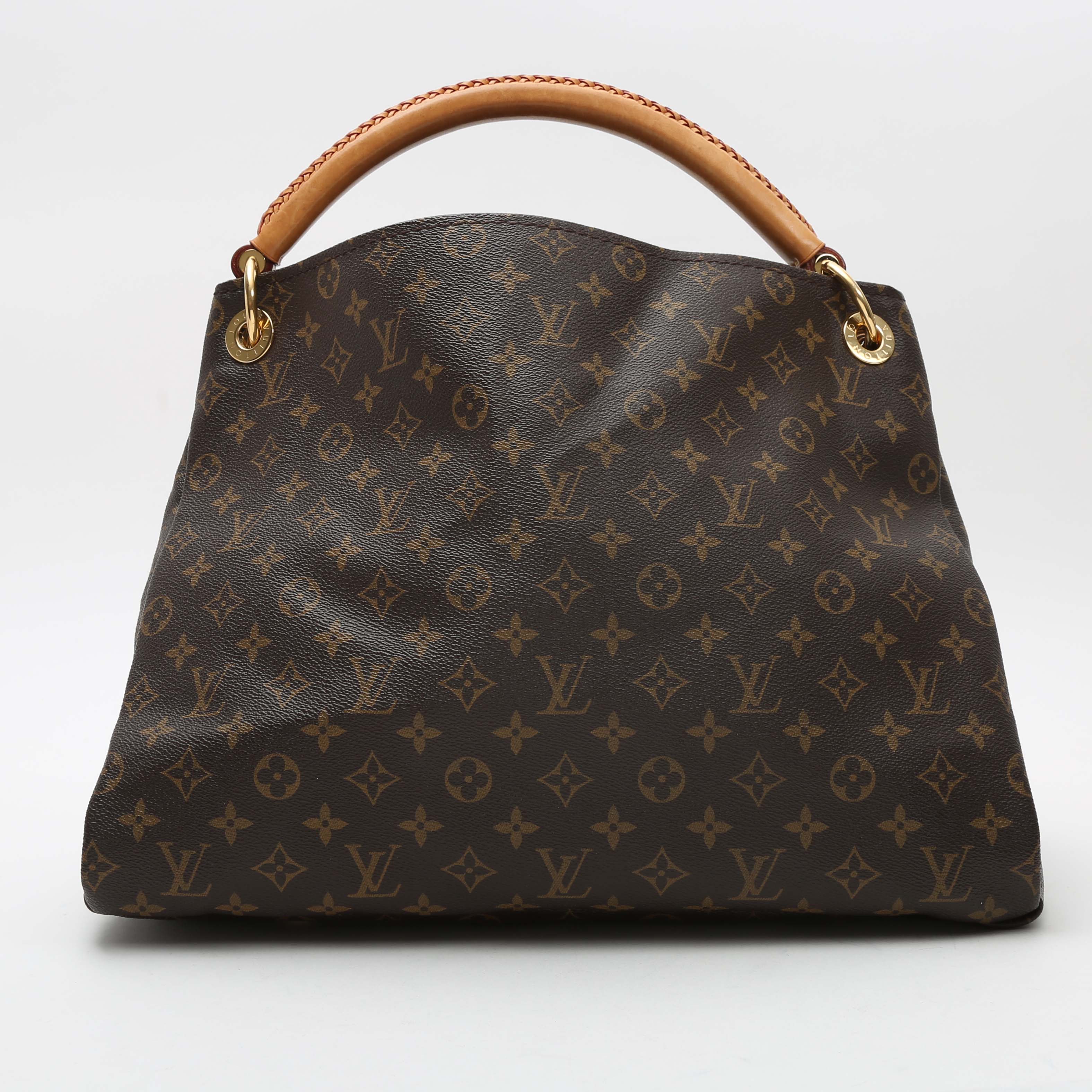 Borsa Louis Vuitton  Artsy in tela monogram marrone e pelle naturale - Detail D7
