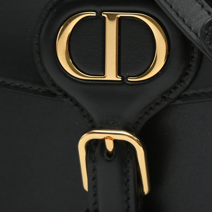 Bolso de mano Dior Bobby Frame en cuero negro - Detail D1