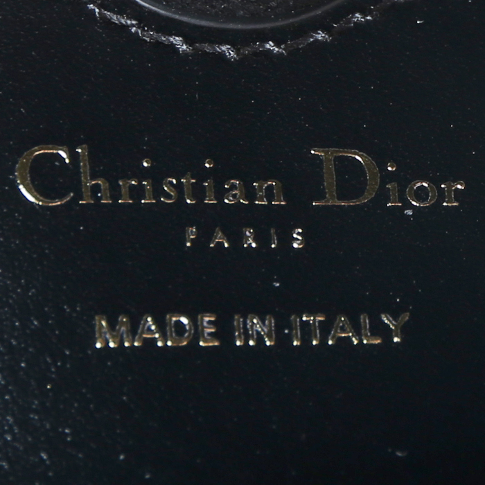 Sac à main Dior  Bobby Frame en cuir noir - Detail D4