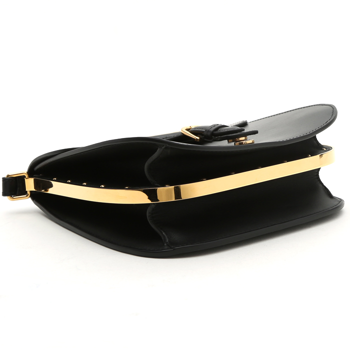 Bolso de mano Dior Bobby Frame en cuero negro - Detail D5