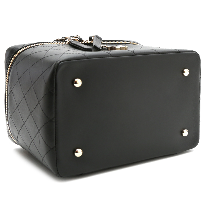 Borsa a tracolla Chanel  Vanity in pelle nera - Detail D5