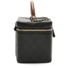 Chanel  Vanity shoulder bag  in black leather - Detail D7 thumbnail