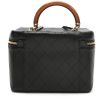 Chanel  Vanity shoulder bag  in black leather - Detail D8 thumbnail