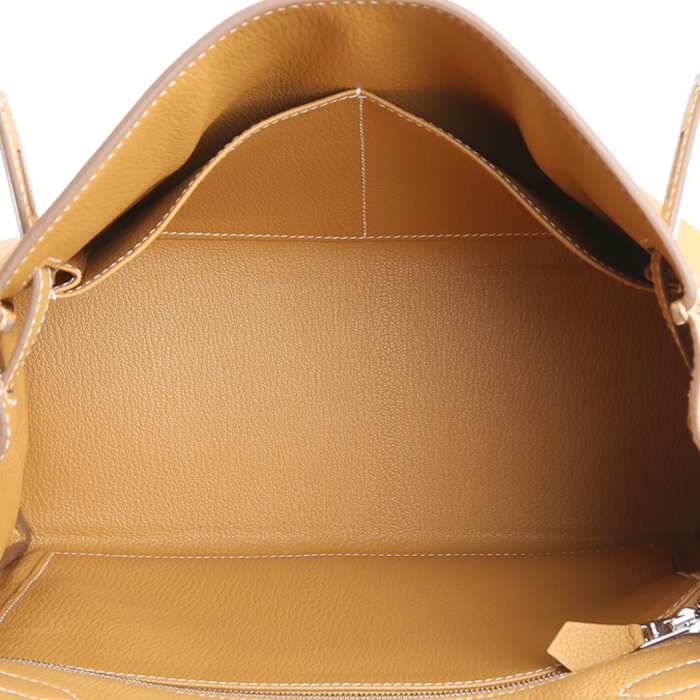Borsa Hermès  Kelly 28 cm in pelle togo beige Camel - Detail D2