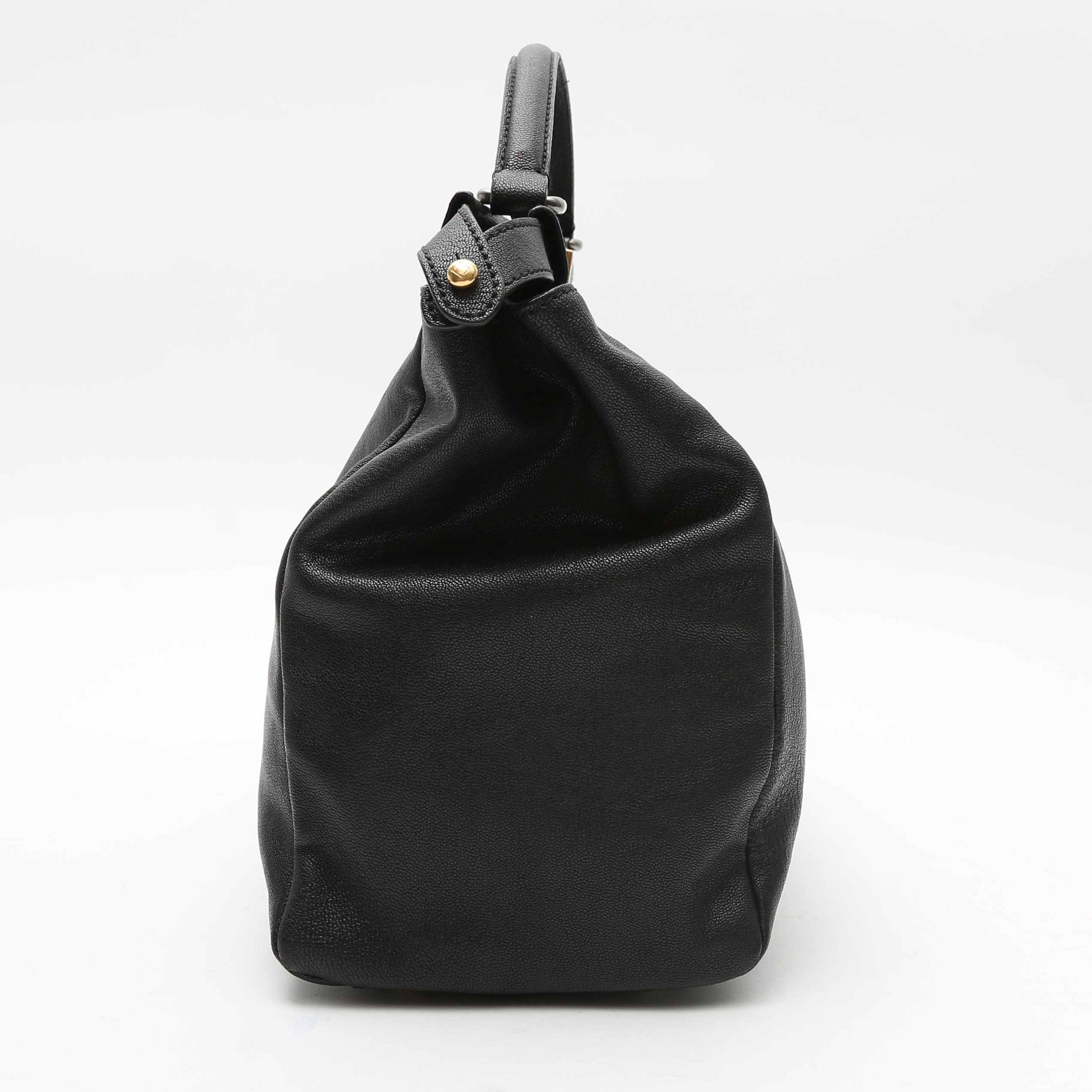 Bolso de mano Fendi  Peekaboo modelo grande  en cuero negro - Detail D7