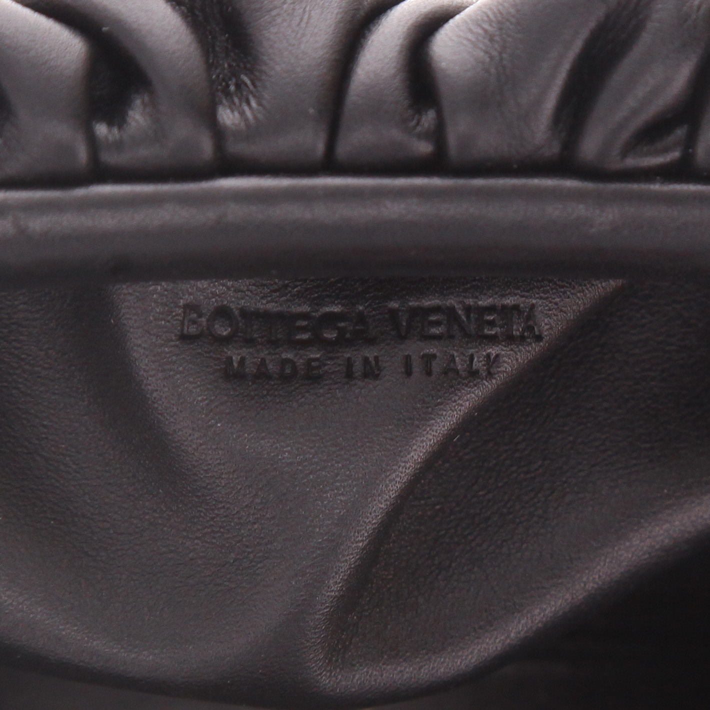 Borsa/pochette Bottega Veneta  Pouch mini  in pelle nera - Detail D2