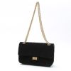 Chanel  Chanel 2.55 handbag  in black velvet - Detail D2 thumbnail