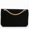Chanel  Chanel 2.55 handbag  in black velvet - Detail D8 thumbnail