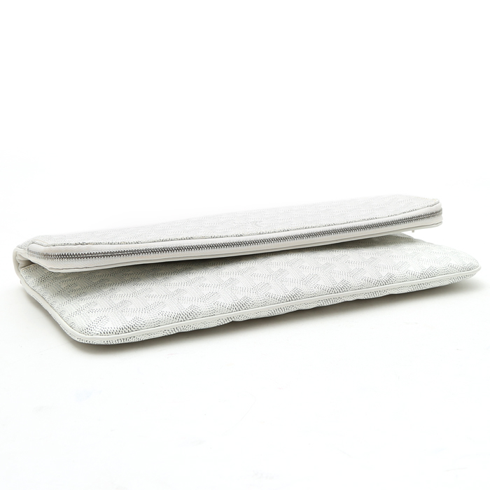 Goyard Sainte Marie medium model pouch in white Goyard canvas - Detail D5