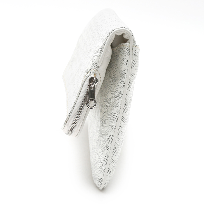 Goyard Sainte Marie medium model pouch in white Goyard canvas - Detail D6