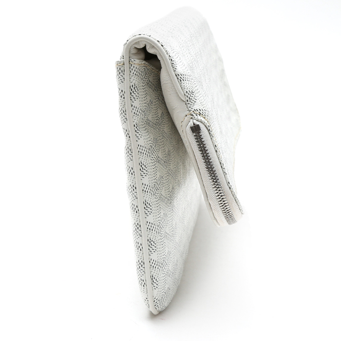 Goyard Sainte Marie medium model pouch in white Goyard canvas - Detail D7