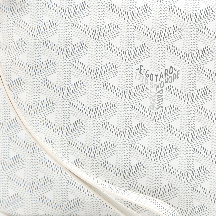 Pochette Goyard  Sénat in tela Goyardine bianca - Detail D1