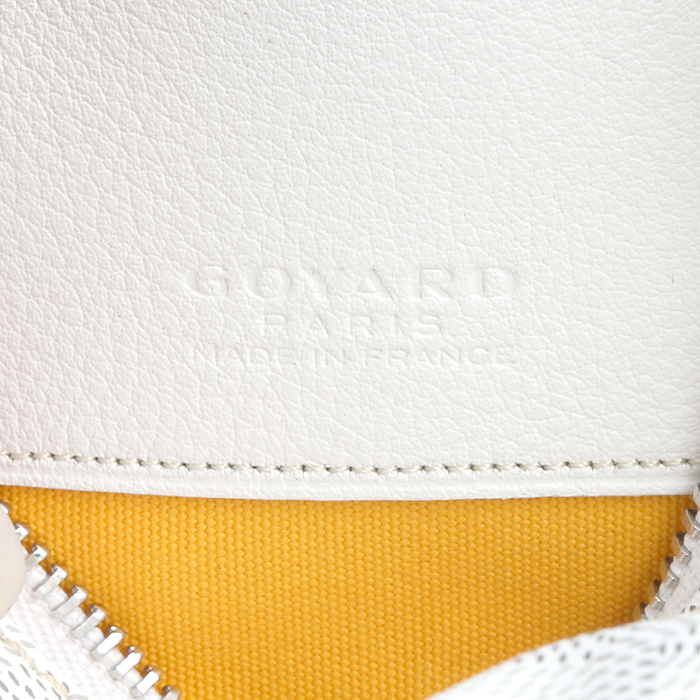 Pochette Goyard  Sénat en toile Goyardine blanche - Detail D4