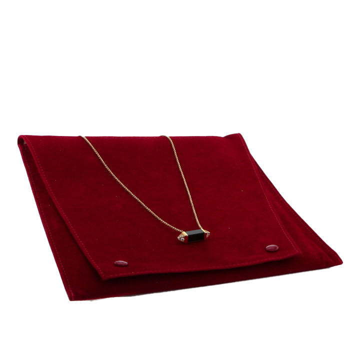 Collier Cartier Les Berlingots de Cartier moyen modèle en or jaune, diamants et onyx - Detail D2