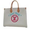 Shopping bag Louis Vuitton  Onthego modello grande  in tela monogram beige e pelle naturale - 00pp thumbnail
