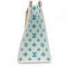 Louis Vuitton  Onthego large model  shopping bag  in beige monogram canvas  and natural leather - Detail D7 thumbnail